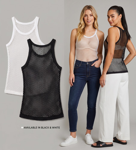 Women mesh marina string - string, vest