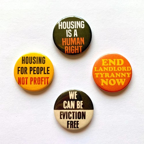 Housing protest badges - housing,