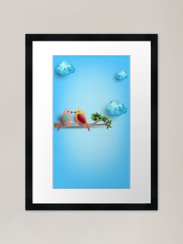 Chirping love birds digital
