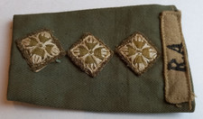 British Army WWII RA Rank Insignia Epaulette Slide Officer