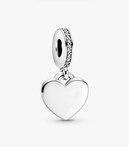 Pandora engravable heart tag - engravable,