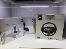 Fanatec CSL Elite wheel base w/P1 steering Wheel and CSL Elite Pedals w/Loadcell