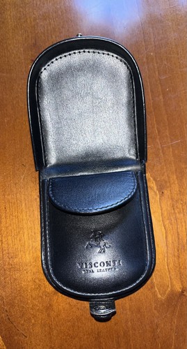 Visconti black real leather