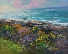 Pretty Richard Blowey Original Oil Painting Seascape Cornwall Cornish Art