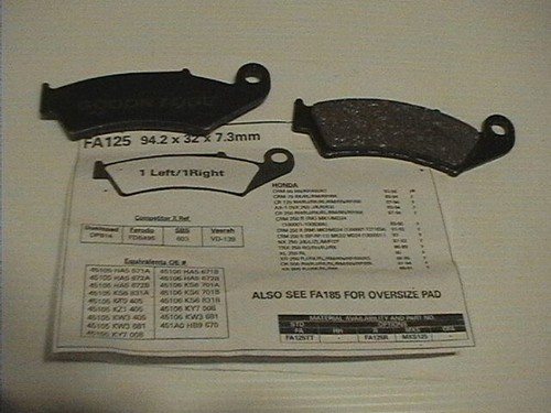 Brake pads ebc fa125 - brake,