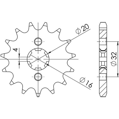 Sunstar p428 d14 steel - sunstar,