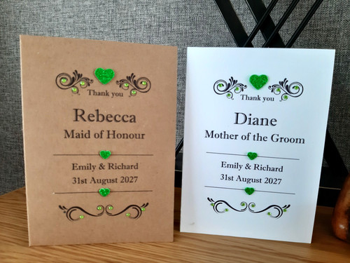 Personalised green thank you - personalised,