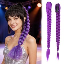 Rumi Hair Long Purple Braid
