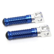 MPRO CNC Blue Foot Pegs Front