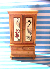 DOLLS HOUSE, CUPBOARD, 12TH, ORIENTAL, DOUBLE, WOOD, PINE, FURNITURE, OOAK, SALE