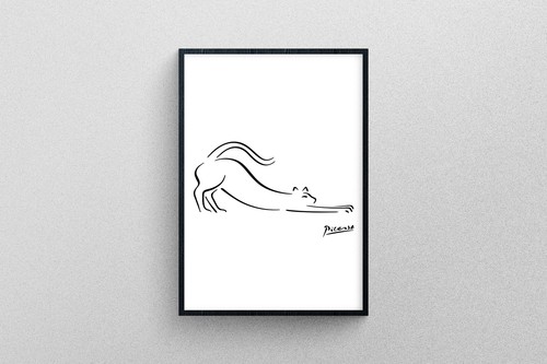 Picasso cat stretch - stretch, drawing