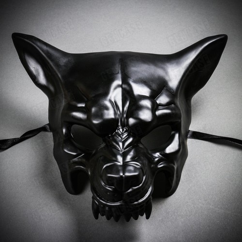 Black scary full face - black,