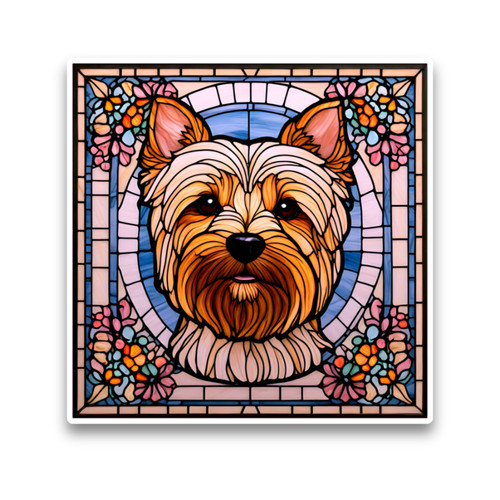Yorkshire terrier faux stained - faux,