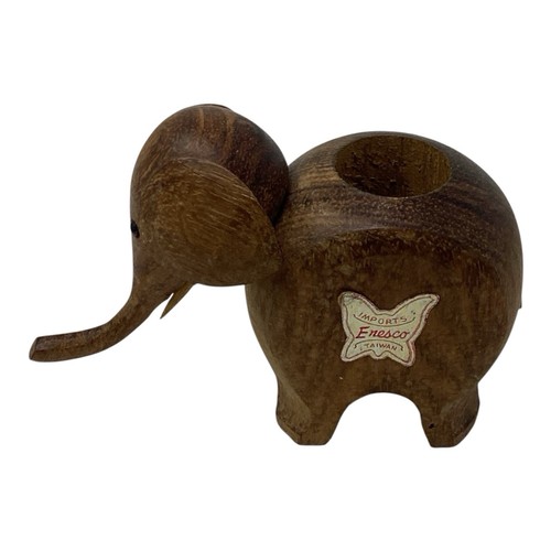 Vtg enesco carved elephant - enesco,