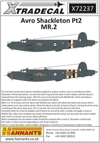 Xtradecal avro shackleton - xtradecal,