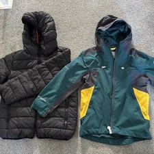 Two Boys Winter Coats Jackets, Rain, Age 5, 6 , 7 Years