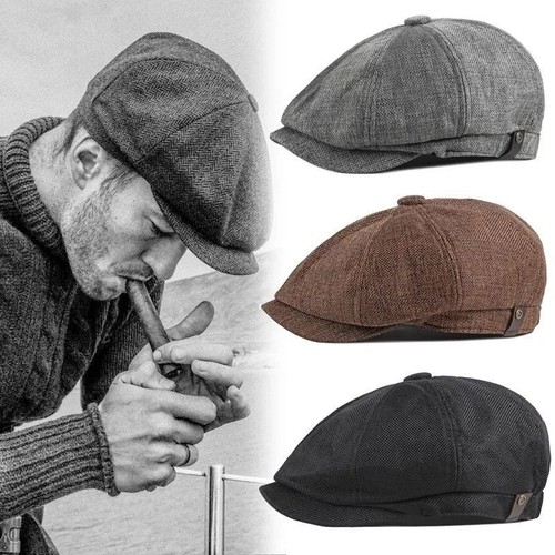 Mens newsboy cap - newsboy, linen
