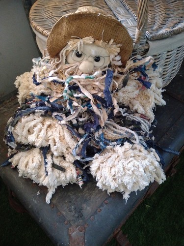Vintage mop head - rag, doll