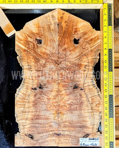 Maple burl guitar top set - top,
