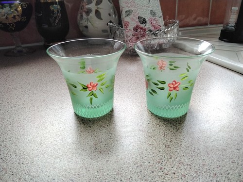 Candle holders green - x,