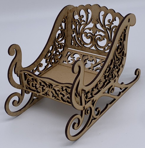 Wooden sleigh festive - festive, ornament