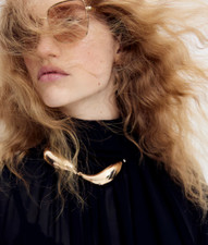 BNWT: Chunky asymmetric-detail collar necklace from H&M: Colour: GOLDEN