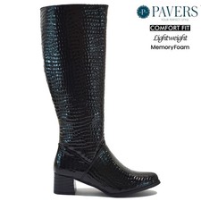 LADIES FAUX LEATHER CROC ZIP