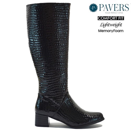 Ladies faux leather croc - croc, zip