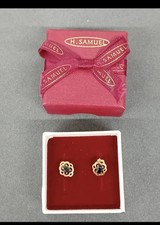 H samuel 9ct gold earrings