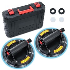 2 Pack 8'' Glass Suckers Lifters,Heavy Duty Glass Suction Cups With Plastic Box