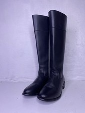 Wills Vegan Store Women's Black Vegan Leather Knee High Boots UK 5 EU 38