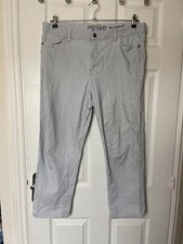 M&S Indigo Collection Size 16 Striped Boyfriend Trousers