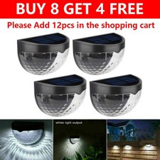 4Pcs Super Bright Solar Powered Door Fence Wall Lights Led Outdoor Garden Lamp