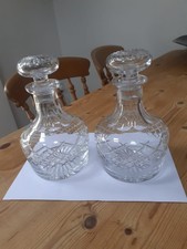 Pair of antique glass decanters with stoppers