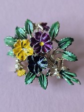 Vintage Exquisite Brooch Pansy