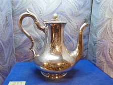 Elkington Mason Co Coffee pot Engine Engraved Ex Cond. 1857 ; 211