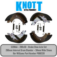 Knott Avonride Style 200 x 50 Auto Reverse Trailer Axle Brake Shoes Bateson