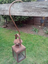 Vintage 15" Iron hook for Barn Beam game Hanger storm / tilly  lamp sack