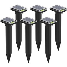 Smilesun 6PK Ultrasonic Solar Mole Repellent Snake Repeller Mouse Deterrent Yard