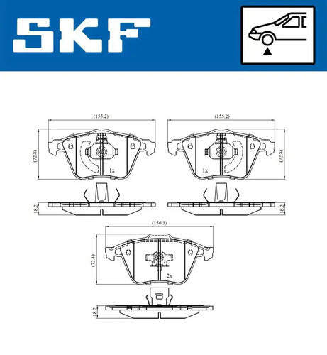 Brake pads vkbp - vkbp, for