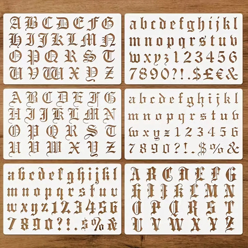 Gothic calligraphy stencil - gothic,