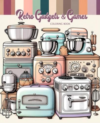Retro gadgets games coloring - retro, &