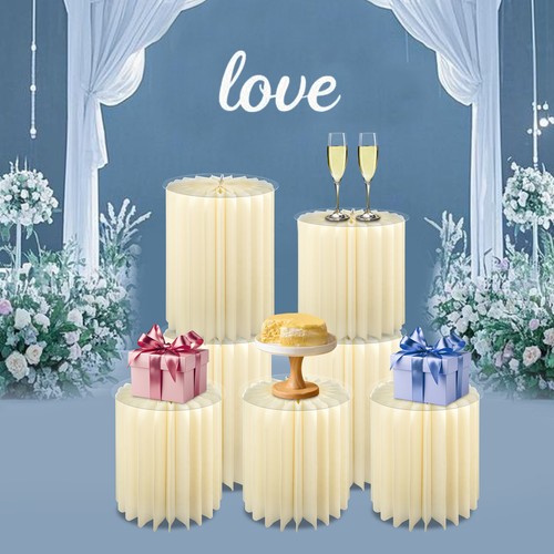 7pcs foldable paper cake - foldable,