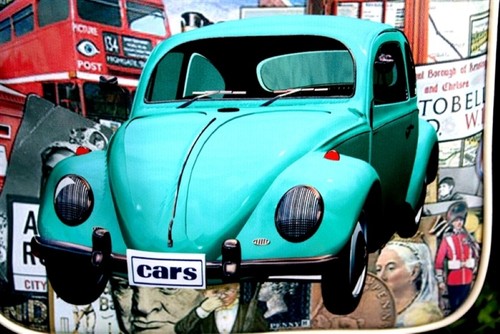 Bag old pic car bus - old, messenger