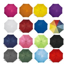 40" Classic Umbrella - Wooden Crook Handle Automatic Stick Brolly Walking Bride