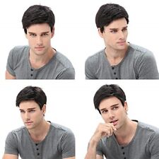 Wig Natural Black Cosplay Party Layered Full Hair Wigs Handsome Men Short Wavy