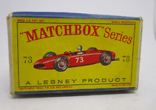 AW672 MATCHBOX SERIES LESNEY EMPTY BOX EMPTY BOX ORIGINAL FERRARI RACING CAR 73