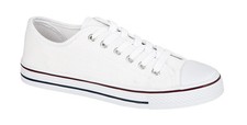 Canvas lace up trainer ladies