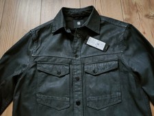 G-Star Raw Men's Regular denim Shirt wax shiny coated