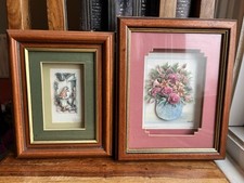 2x Solid Wooden Deep Vintage